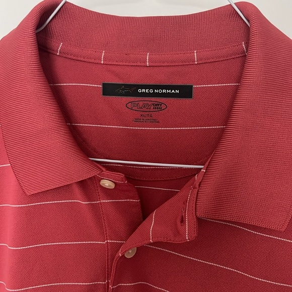 Greg Norman Collection Striped Red Polo Shirt - Picture 4 of 7